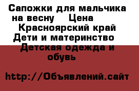  Сапожки для мальчика на весну  › Цена ­ 700 - Красноярский край Дети и материнство » Детская одежда и обувь   